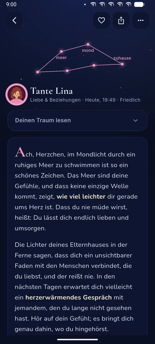 Eine ausführliche Traumdeutung, geschrieben wie ein Brief
